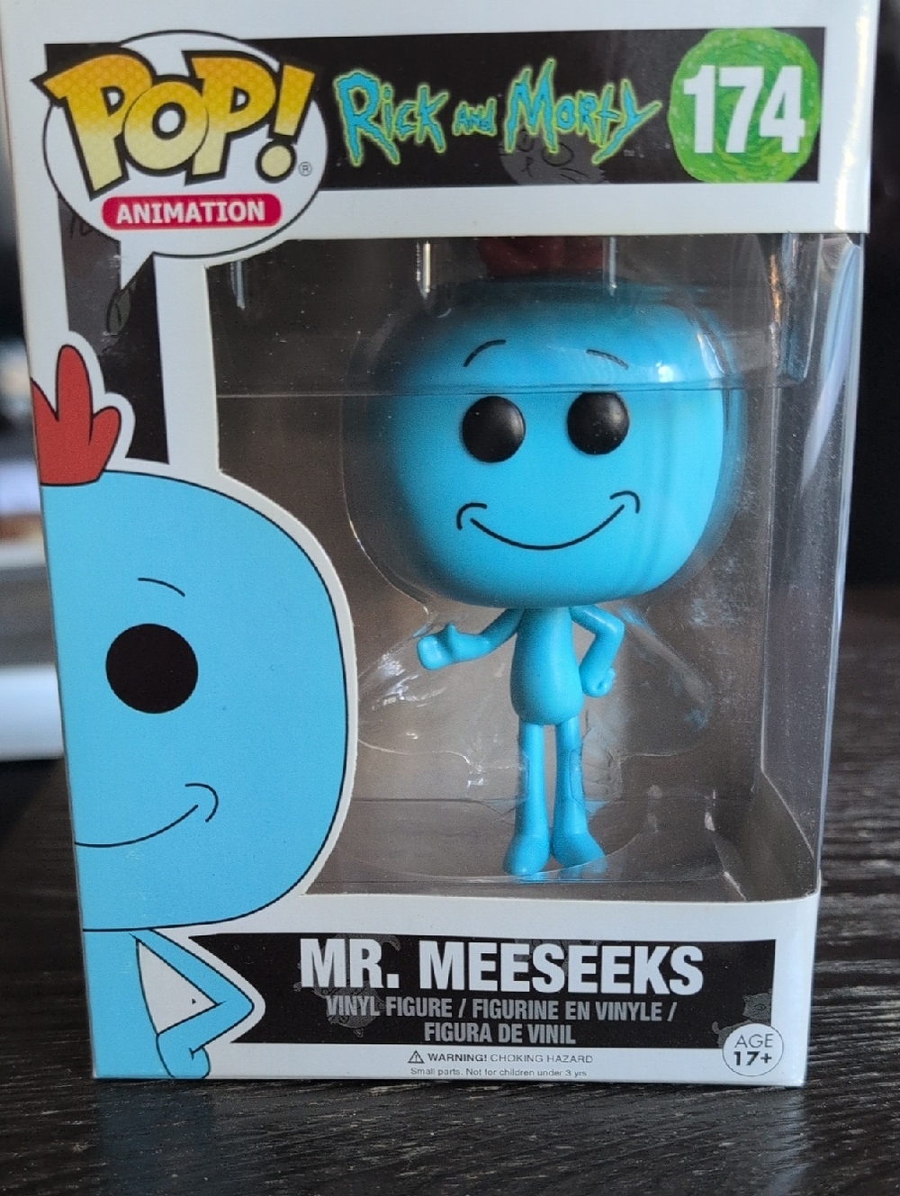 Funko Pop! Animation 174 Mr. Meeseeks - Bright Blue Vinyl Figure